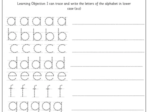 Trace and Write Letters and Numbers